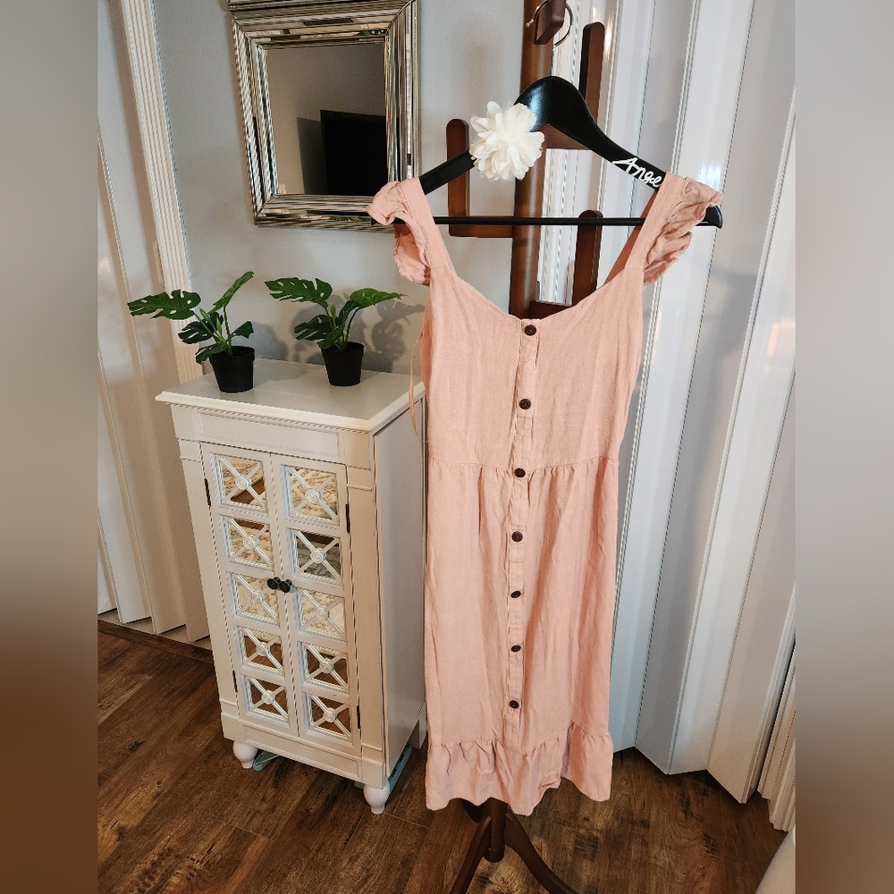 Monteau Midi Dress Dusty Rose Color